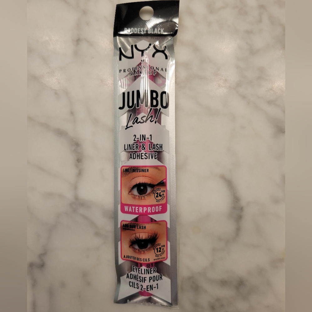 NYX Jumbo Lash 2-in-1 liner and adhesive, black, new in packaging